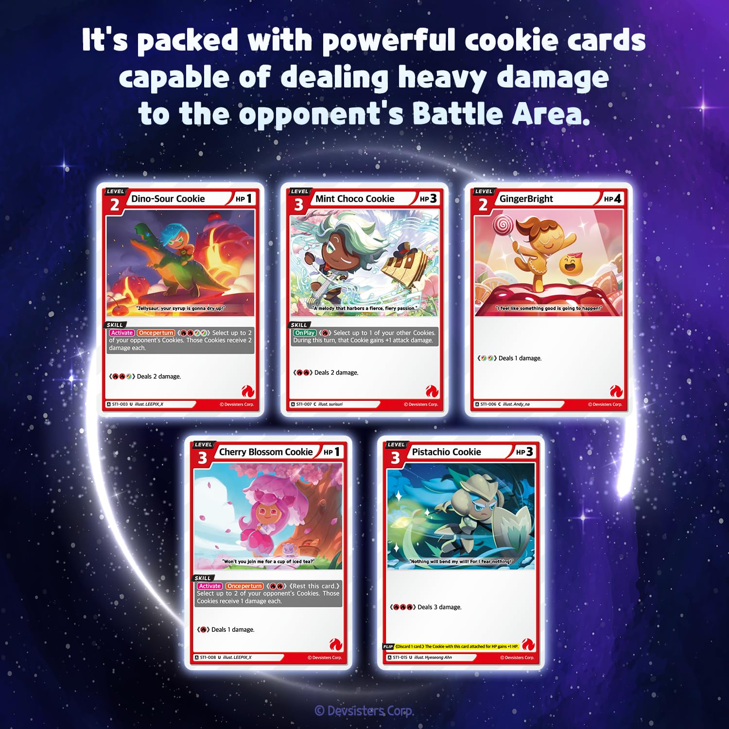 CookieRun: Braverse Red Starter Deck – 60-Card Aggro TCG Starter