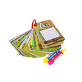 Coolplay A-Z 26 Alphabet Water Cards - Reusable Water Drawing Cards for Kids, Educational Travel Toy with 2 Magic Pens