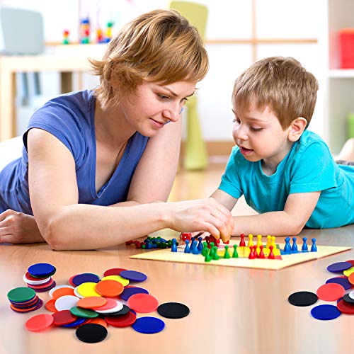 Coopay 200-Piece Plastic Learning Counters Bingo Chips – 10 Colors, 1.2 Inch Discs for Math Practice & Games