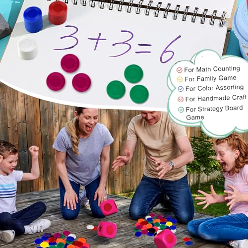 Coopay 250 Plastic Poker Chips 1.5 Inch 10 Colors Bingo Counters Math Learning Tokens