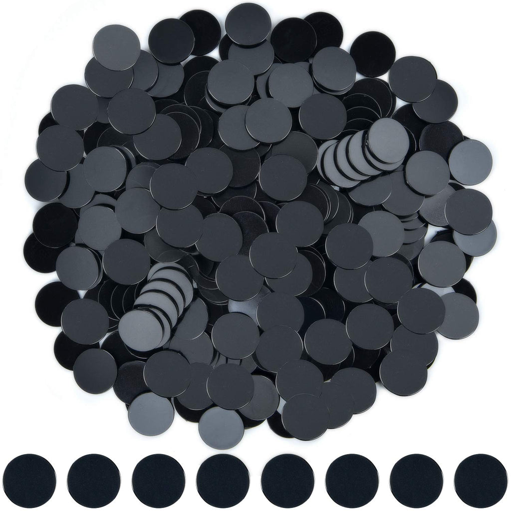 Coopay 300 Black Plastic Counting Chips – Bingo Discs & Math Counters, 1 Inch