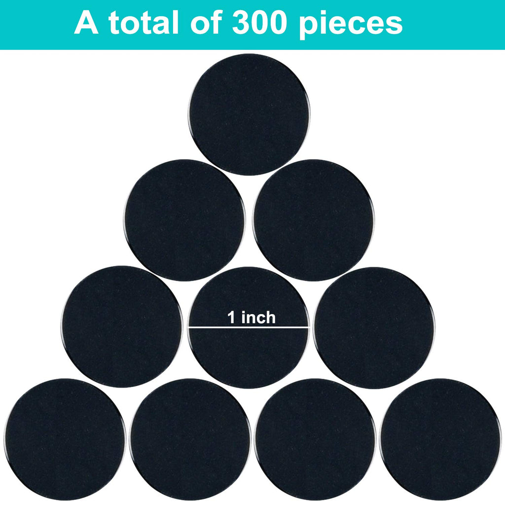 Coopay 300 Black Plastic Counting Chips – Bingo Discs & Math Counters, 1 Inch