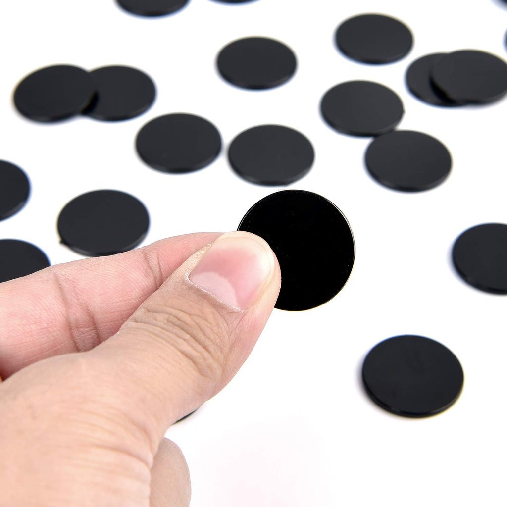 Coopay 300 Black Plastic Counting Chips – Bingo Discs & Math Counters, 1 Inch