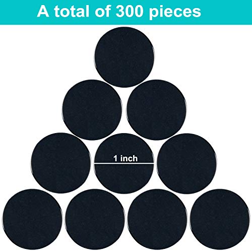 Coopay 300 Black Plastic Counting Chips – Bingo Discs & Math Counters, 1 Inch