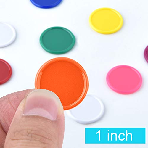 Coopay 300-Piece Bingo Chips Bulk – 1-Inch Plastic Counters in 10 Colors for Math Practice and Games