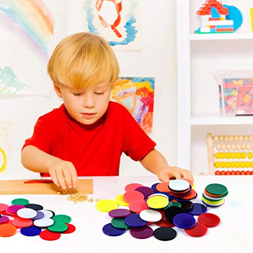 Coopay 300-Piece Plastic Bingo Chips & Counting Discs – 10 Colors, 1 Inch, for Math & Games