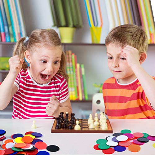 Coopay 300-Piece Plastic Bingo Chips & Counting Discs – 10 Colors, 1 Inch, for Math & Games