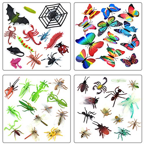 Coopay 51-Piece Plastic Insect Set – Realistic Fake Bugs for Education and Party Favors