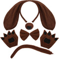 Coopay Puppy Dog Costume Set – 5-Piece Headband, Bow Tie, Tail, Fake Nose, and Paw Gloves