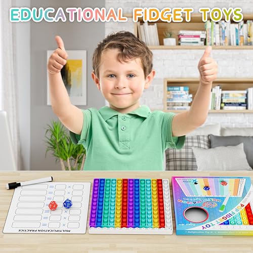 COOVA Multiplication Pop It – 12x12 Times Table Math Game Board for Kids Learning