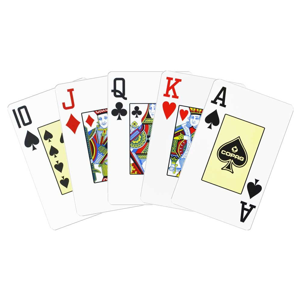 Copag Jumbo Index Poker Playing Cards – Black, Single Deck (PVC, Washable)