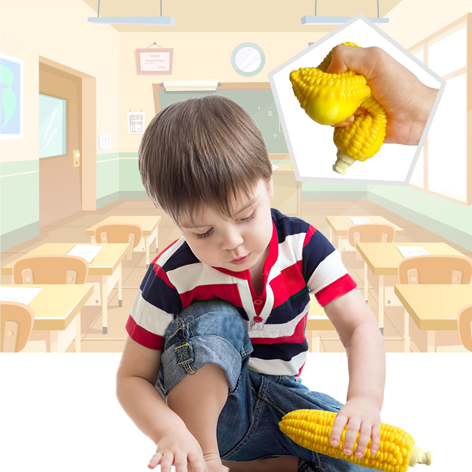 Corn Squishy Stress Toy – Soft Scented Kawaii Squeeze funnysquee