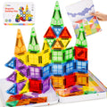 cossy Mini Magnetic Tiles 46-Piece Set with Iron Box – Travel-Friendly Building Blocks for Kids Ages 4-8