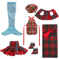 Cosweet Elf Doll Mermaid Chef Outfit Set - Includes Sleeping Bag, Apron, Skirt, Top, Shoes, Blue Mermaid Skirt - Christmas Decor Gift (Doll Not Included)