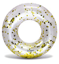 CoTa Global POZA Inflatable Pool Float Tube – Pearl White with Gold Confetti, 36-Inch Heavy Duty PVC Swim Ring for Kids & Adults