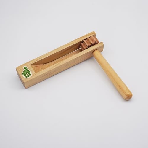 Cotinna Wooden Matracas Mexicanas 2-Pack – Loud Ratchet Noise Makers with Stickers – 5.4 x 5.7 in