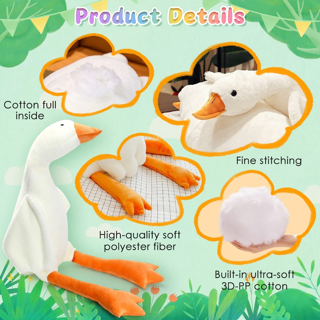 CottonStar 20 Inch Goose Stuffed Animal – Soft Cute Duck Plush Toy and Hugging Pillow for Kids