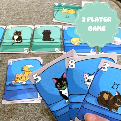 Couch Kittens Card Game – Quick 2-Player Number Game for Cat Lovers