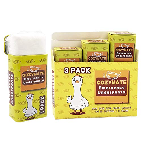 COZYMATE Emergency Underpants in a Can – 3 Pairs Instant Underwear in Compact Tin, Funny Gag Gift for Men and Women