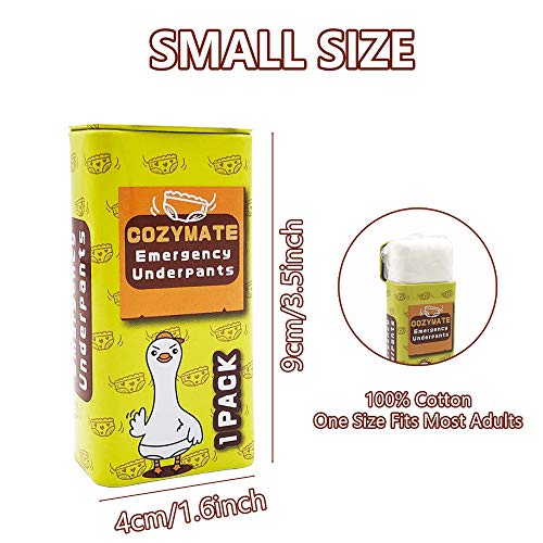 COZYMATE Emergency Underpants in a Can – 3 Pairs Instant Underwear in Compact Tin, Funny Gag Gift for Men and Women