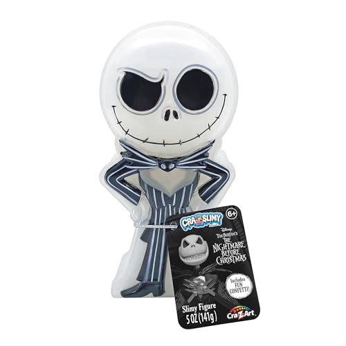 Cra-Z-Art Cra-Z-Slimy The Nightmare Before Christmas Jack Skellington Slime with Iridescent Silver Slime and Zero Confetti