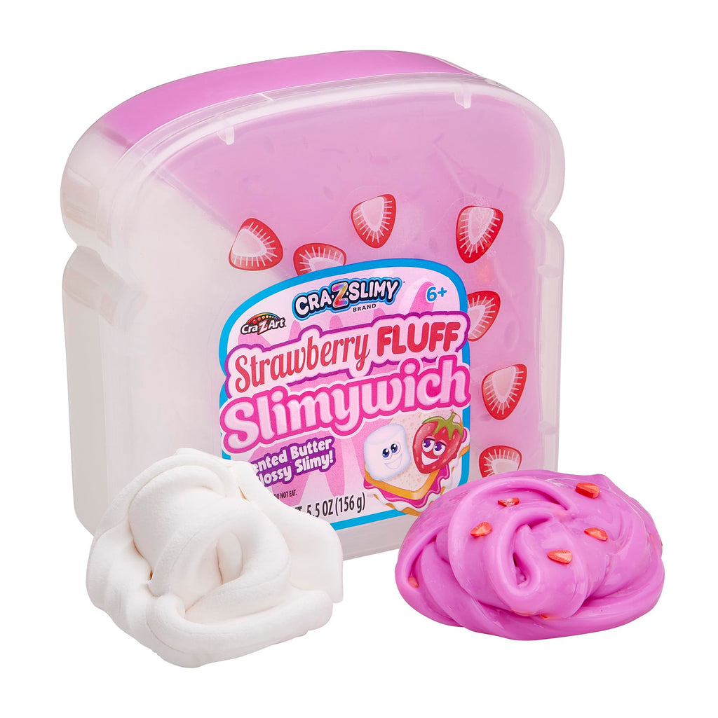 CRA-Z-Art Lunch-Themed Slime Set: Scented Orange Pineapple Drink & Strawberry Fluff Slimywich
