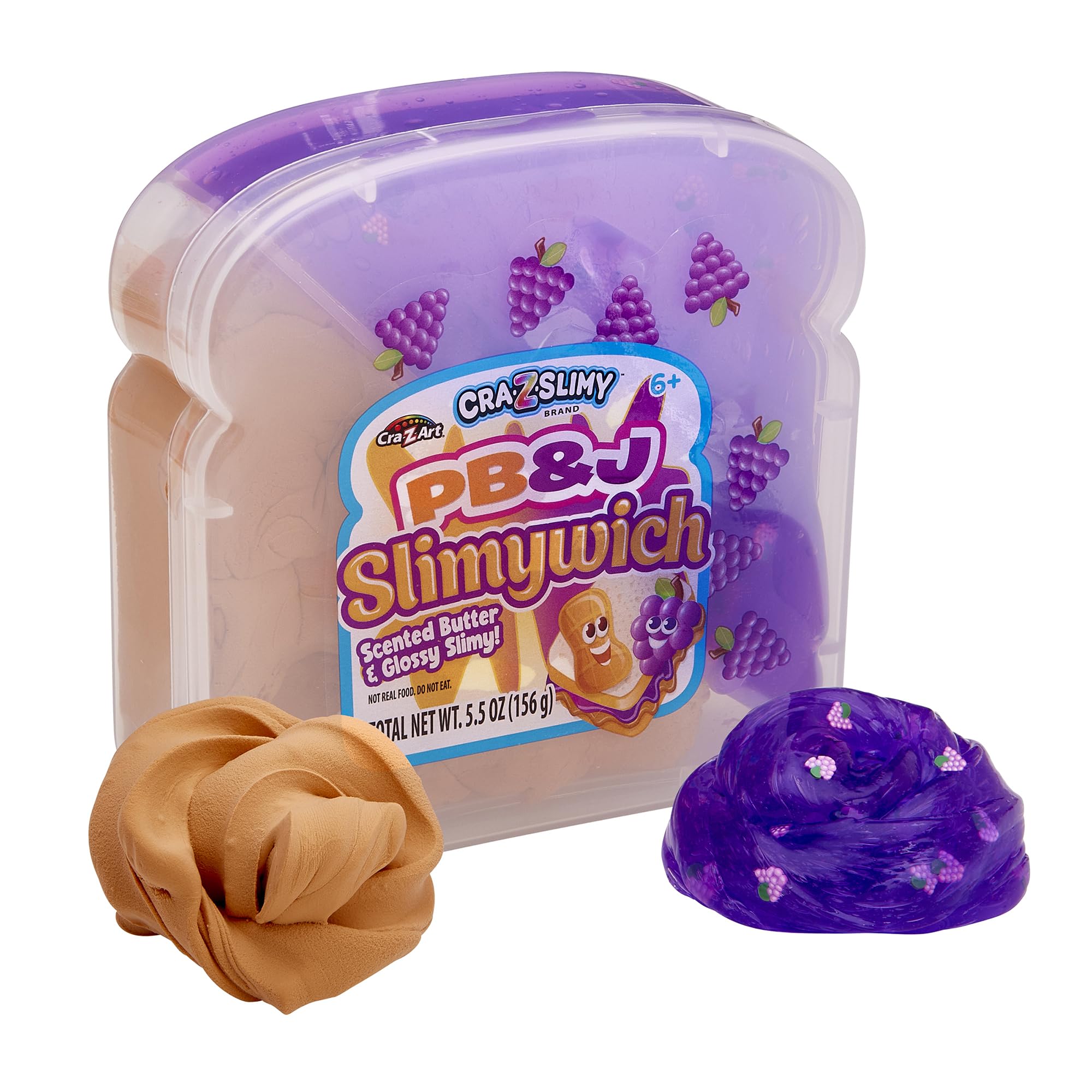 Cra-Z-Art Slimy Drink & Slimywich Lunch Snack Set – Scented Strawberry Milk & PB&J Slime for Kids Ages 6+