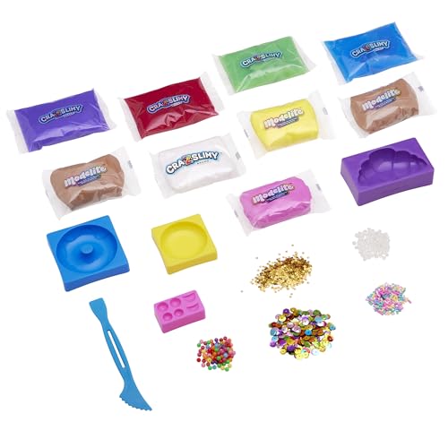 Cra-Z-Slimy Pastry Party Dessert Slime Kit – Scented DIY Slime with Molds, Sprinkles & Air-Dry Compound