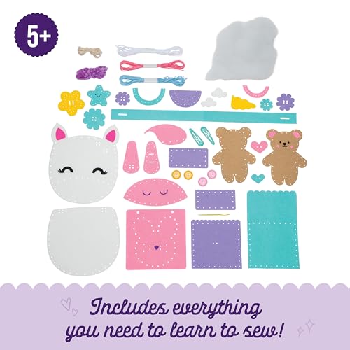 Craft-tastic Let's Learn to Sew Kit – 8 Projects, 3 Skill Levels, Ages 5+