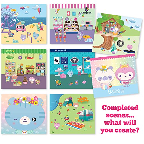 Craft-Tastic Sticker It Up! Reusable Sticker Book – 8 Scenes, 750+ Stickers