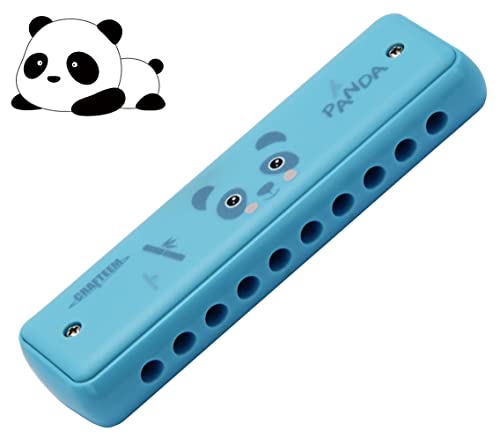 CRAFTEEM Blue Harmonica in Key of C – 10 Hole 20 Tone Beginner Instrument for Kids
