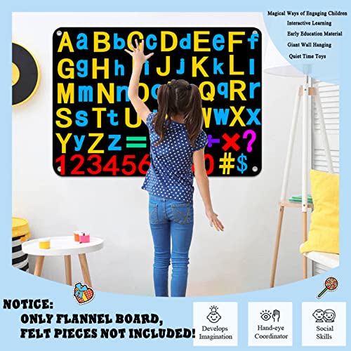 Craftstory 3.5 ft Felt Flannel Board for Toddlers, Black Wall-Hanging Storytelling Activity Set for Preschoolers