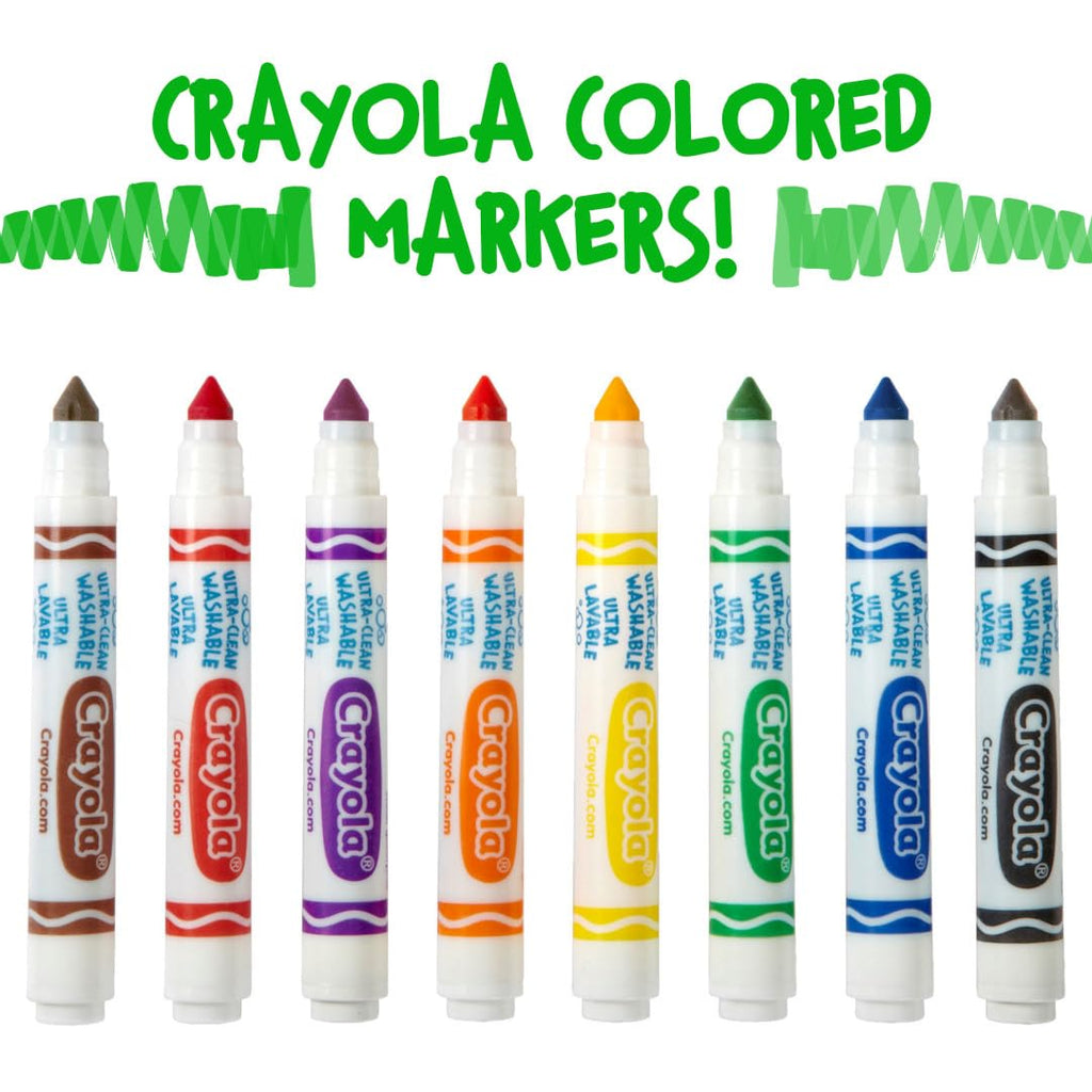 Crayola 12 Count Green Washable Broad Line Markers – Bulk Pack