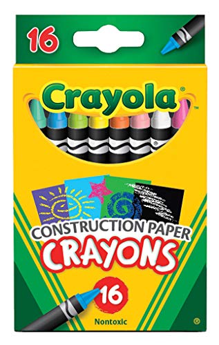 Crayola 16-Pack Construction Paper Crayons: Bright, Durable, Non-Toxic for Kids’ Arts and Crafts