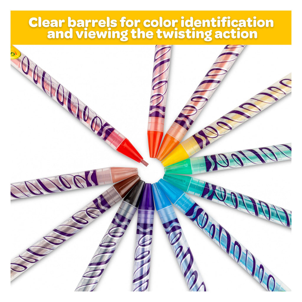 Crayola 24 Twistables Colored Pencils: Twist to Reveal Color, No Sharpener Needed