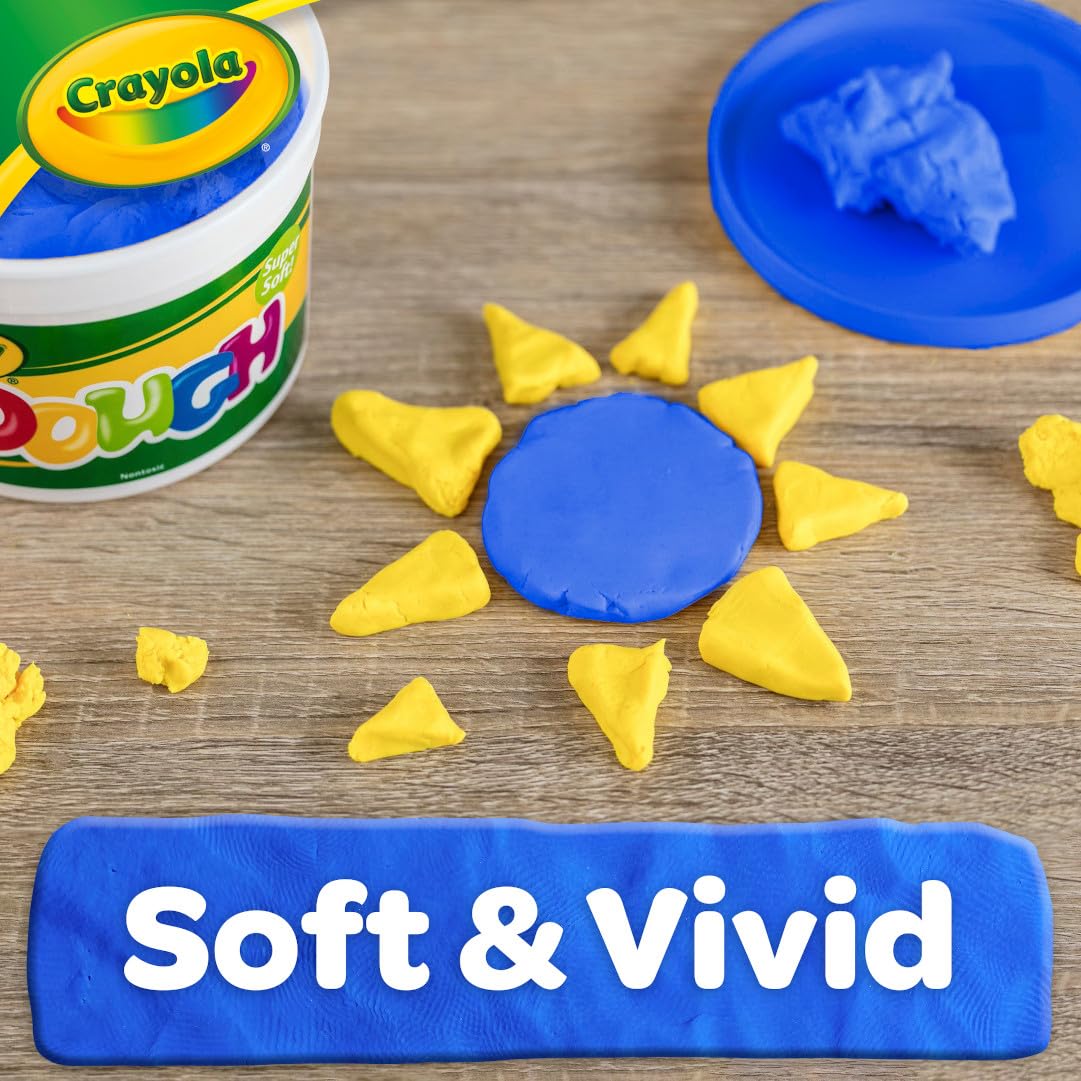 Crayola 3lb Blue Modeling Dough Bucket – Soft, Non-Toxic, Reusable for Kids Ages 3+