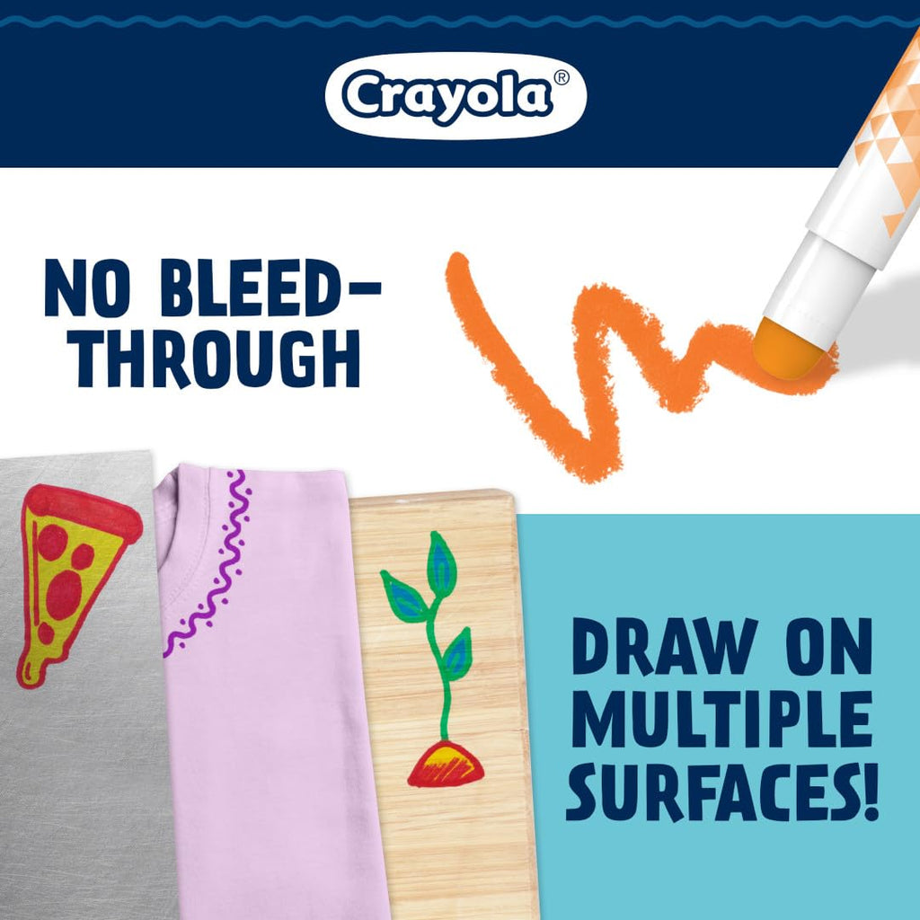 Crayola Acrylic Paint Doodle Sticks (12ct) – Quick-Dry, Less Mess Multi-Surface Paint Markers for Kids