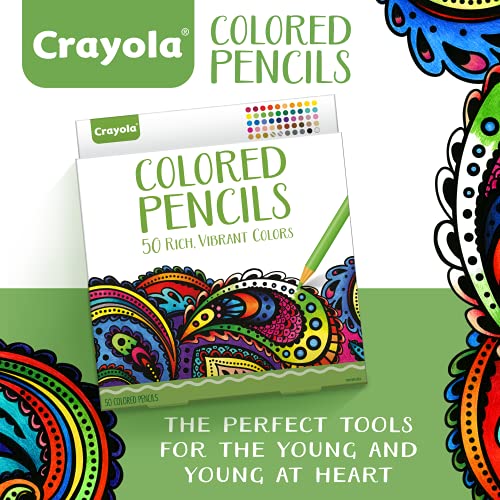 Crayola Adult Colored Pencils (50 Count) – Fine Point, Non-Toxic Art Supplies for Teens & Adults [Amazon Exclusive]
