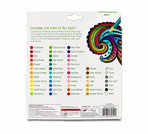 Crayola Adult Colored Pencils (50 Count) – Fine Point, Non-Toxic Art Supplies for Teens & Adults [Amazon Exclusive]