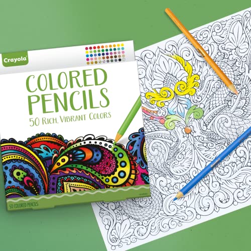 Crayola Adult Colored Pencils (50 Count) – Fine Point, Non-Toxic Art Supplies for Teens & Adults [Amazon Exclusive]