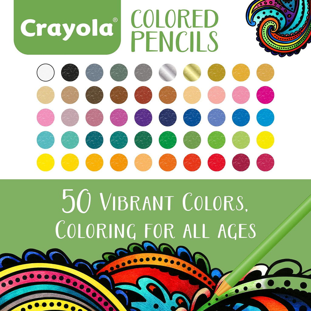 Crayola Adult Colored Pencils (50 Count) – Fine Point, Non-Toxic Art Supplies for Teens & Adults [Amazon Exclusive]