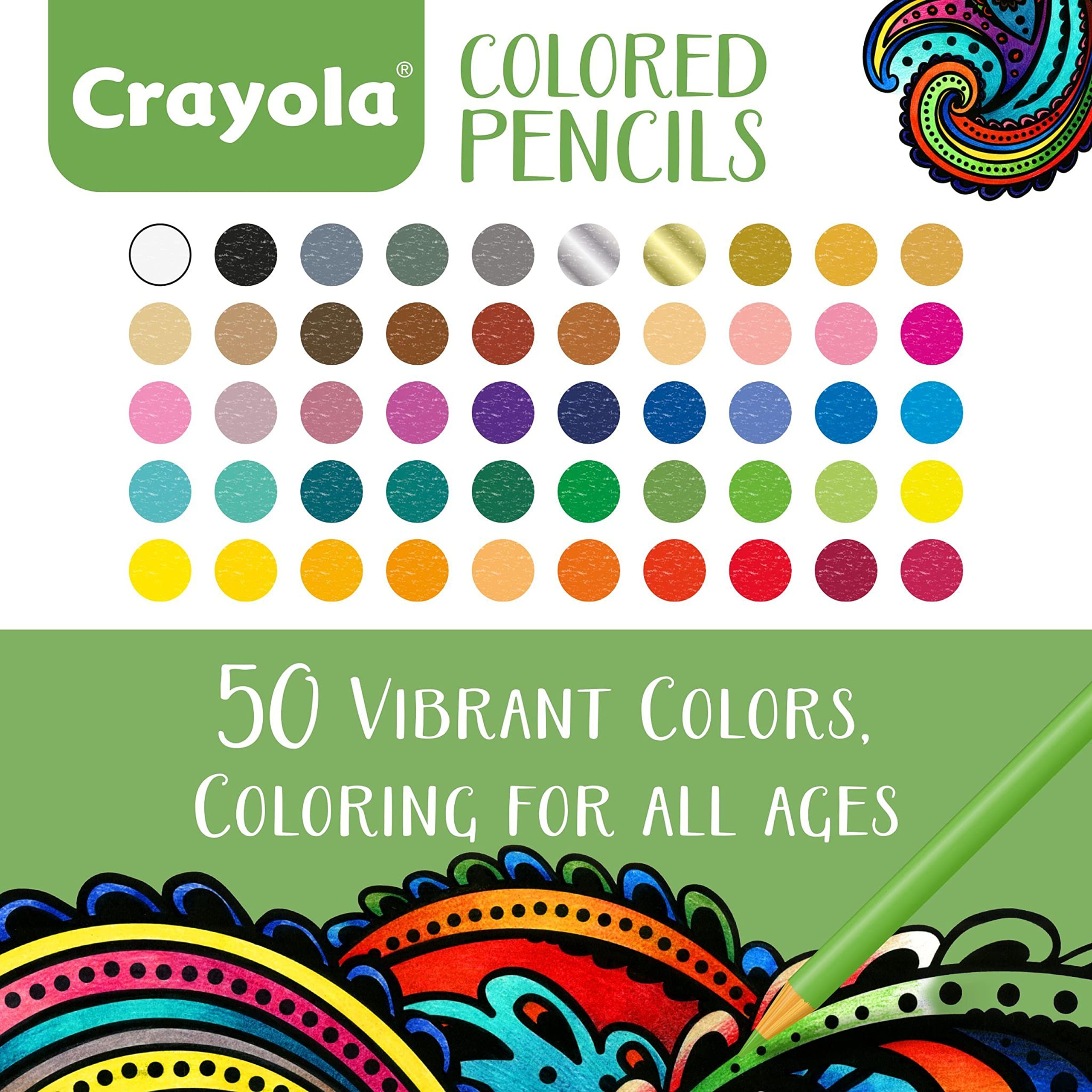 Crayola Adult Colored Pencils (50 Count) – Fine Point, Non-Toxic Art Supplies for Teens & Adults [Amazon Exclusive]