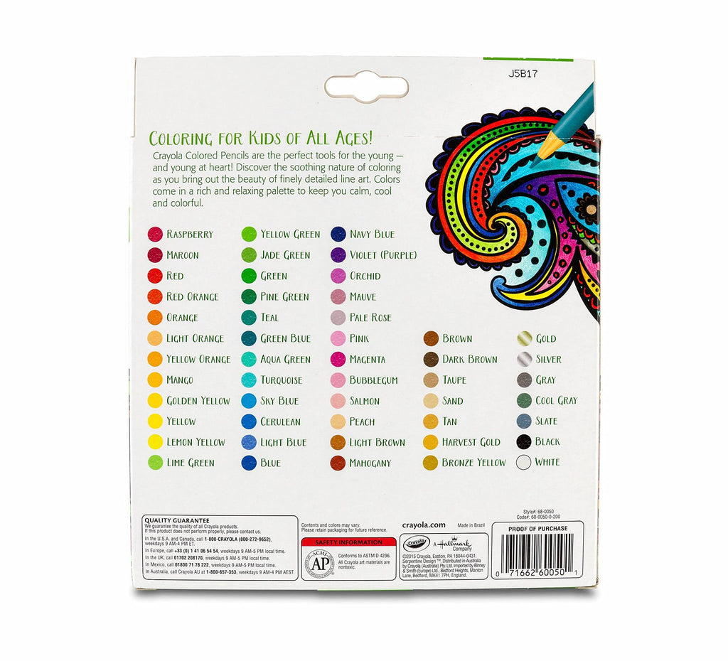 Crayola Adult Colored Pencils (50 Count) – Fine Point, Non-Toxic Art Supplies for Teens & Adults [Amazon Exclusive]