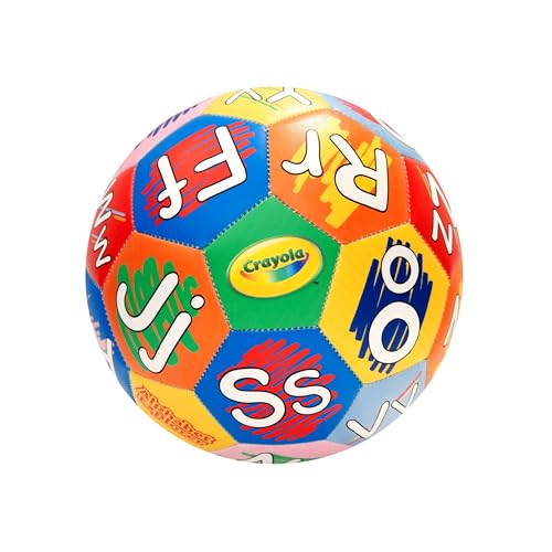 Crayola Alphabet Soccer Ball - Official Size 5 for Youth - TPU Durable Design with Letters A-Z