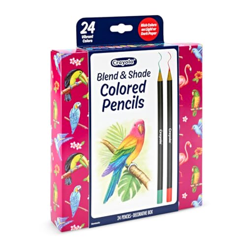 Crayola Blend & Shade Colored Pencils (24ct) for Blending and Shading Art
