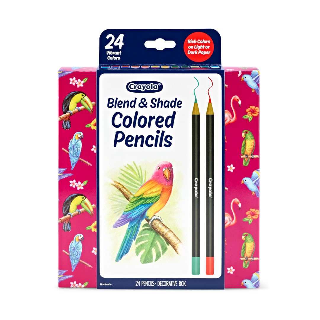 Crayola Blend & Shade Colored Pencils (24ct) for Blending and Shading Art