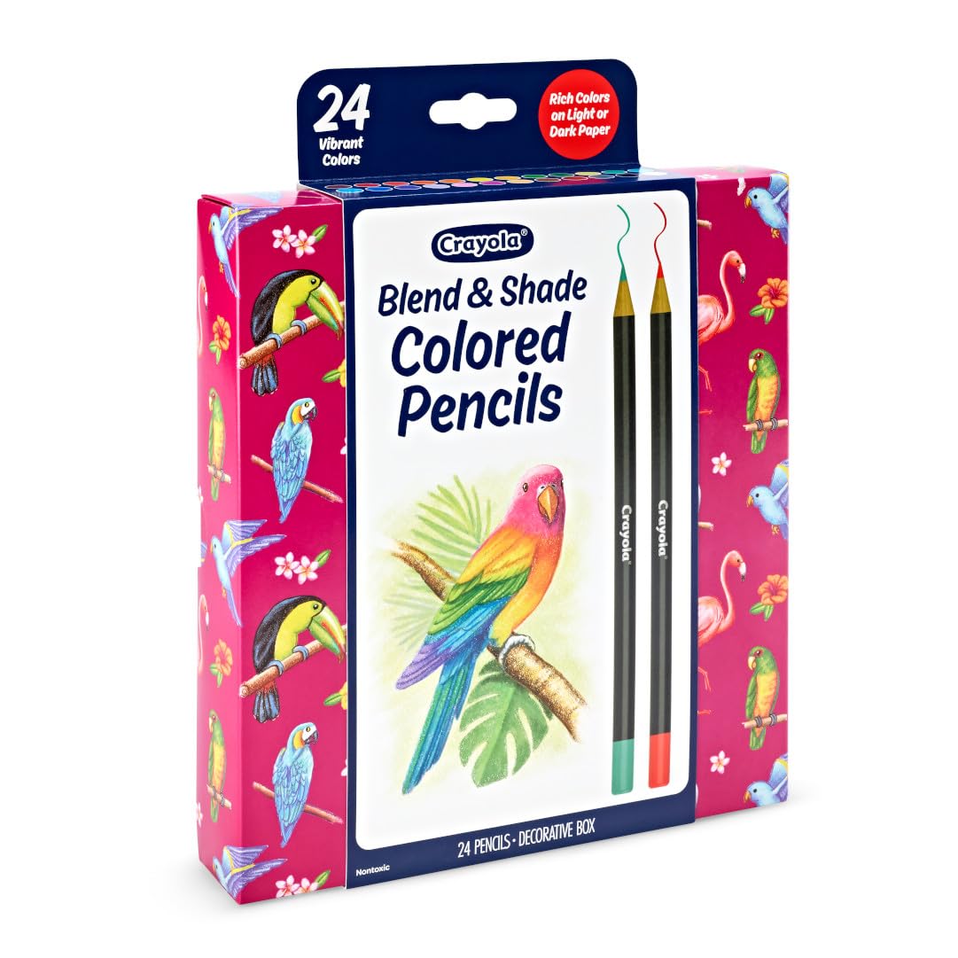 Crayola Blend & Shade Colored Pencils (24ct) for Blending and Shading Art