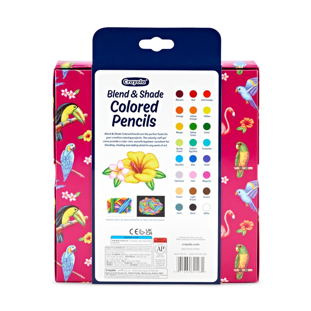 Crayola Blend & Shade Colored Pencils (24ct) for Blending and Shading Art