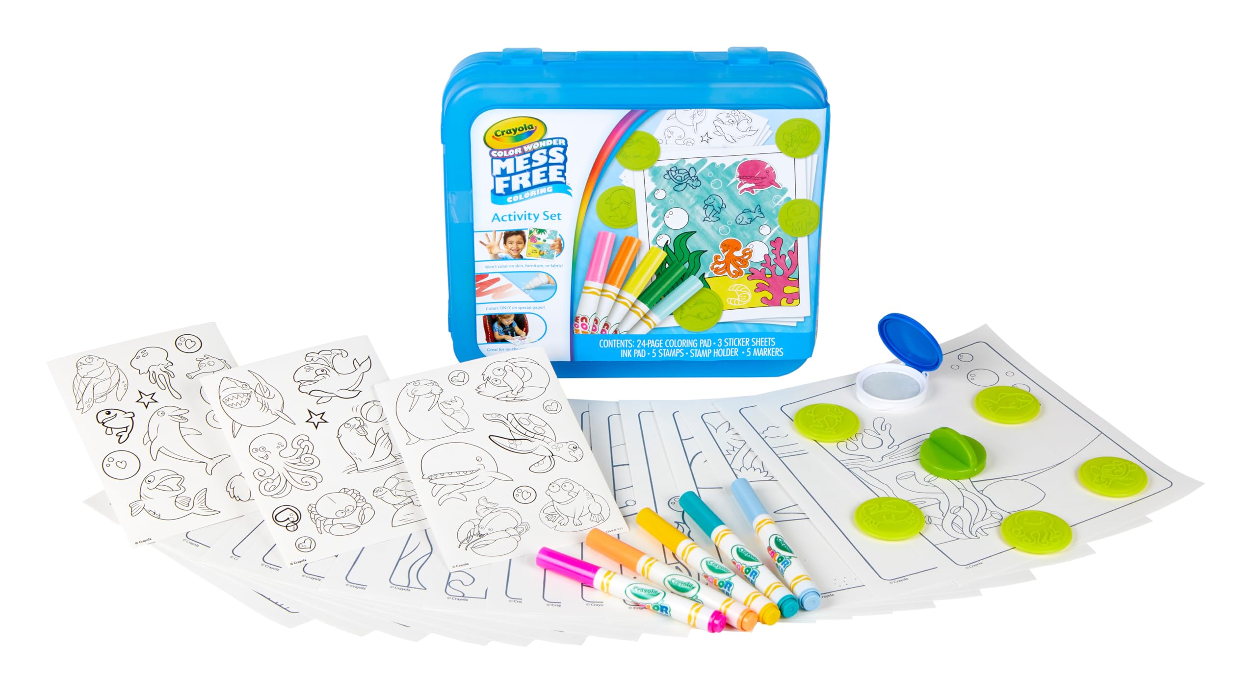Crayola Color Wonder Mess Free Activity Set (30+ Pieces) – Travel Coloring Kit for Kids Ages 3+