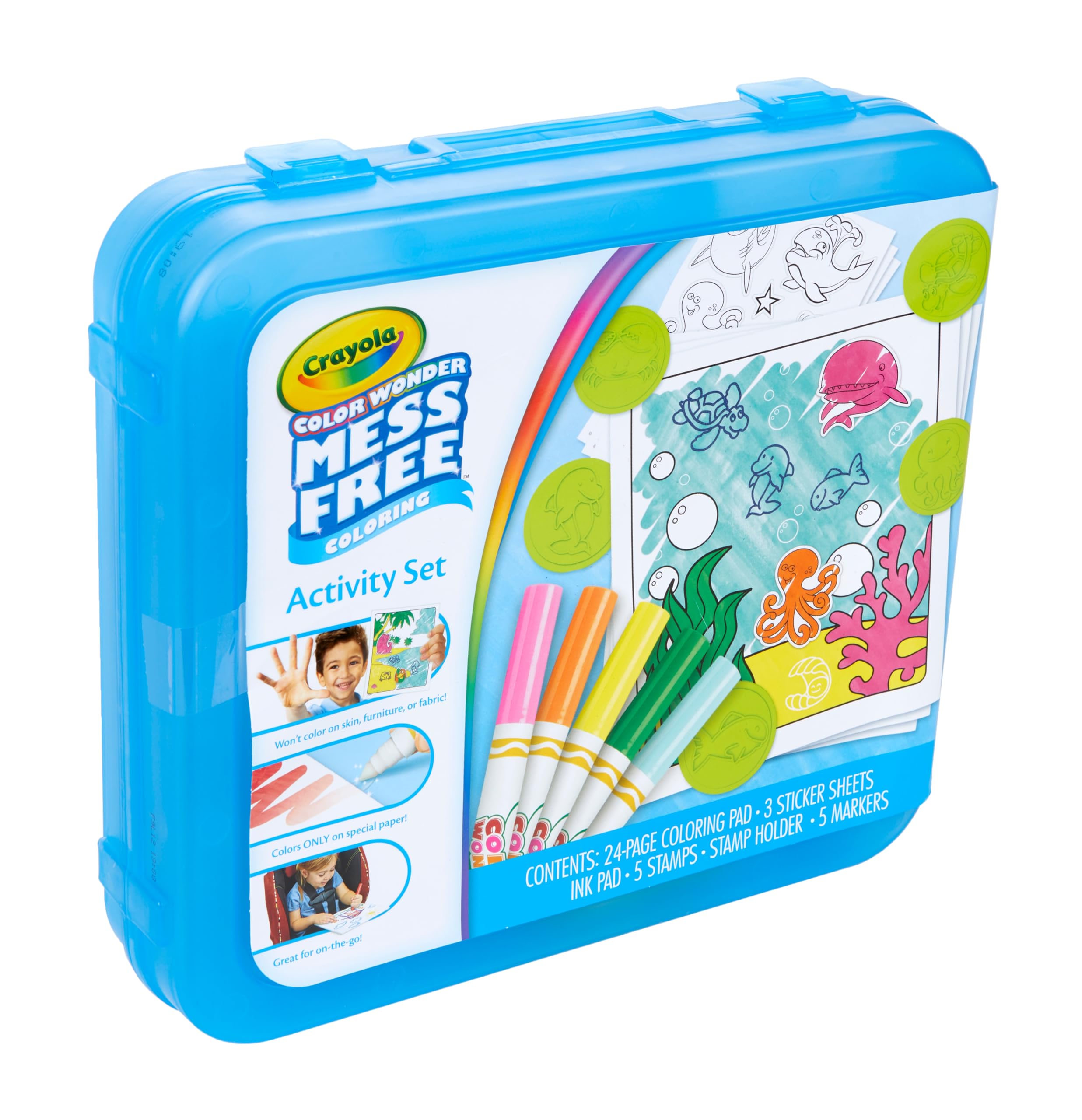 Crayola Color Wonder Mess Free Activity Set (30+ Pieces) – Travel Coloring Kit for Kids Ages 3+